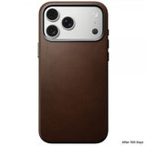 Nomad iPhone 17 Pro Max -kuori, perinteinen nahkakuori, ruskea