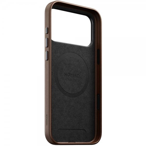 Nomad iPhone 17 Pro Max -kuori, perinteinen nahkakuori, ruskea