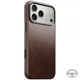 Nomad iPhone 17 Pro Max -kuori, perinteinen nahkakuori, Horween Rustic Brown