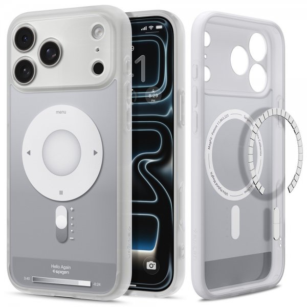 Spigen iPhone 17 Pro Max -kuori Ultra Hybrid Classic MagFit Silver