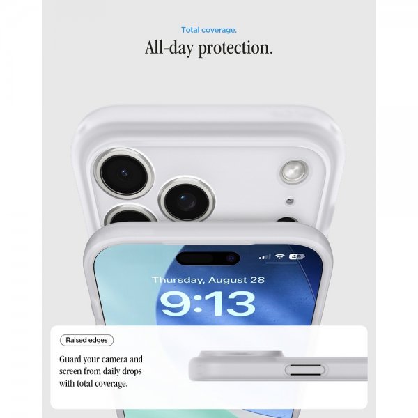 Spigen iPhone 17 Pro Max -kuori Ultra Hybrid Classic MagFit Silver