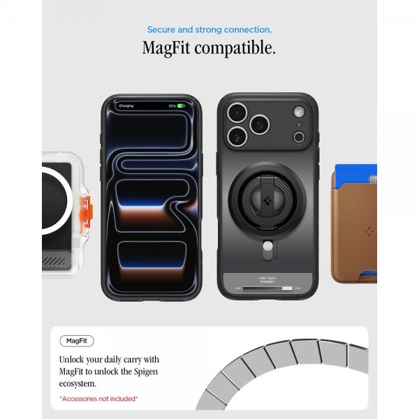 Spigen iPhone 17 Pro Max Kuori Ultra Hybrid Classic MagFit Musta