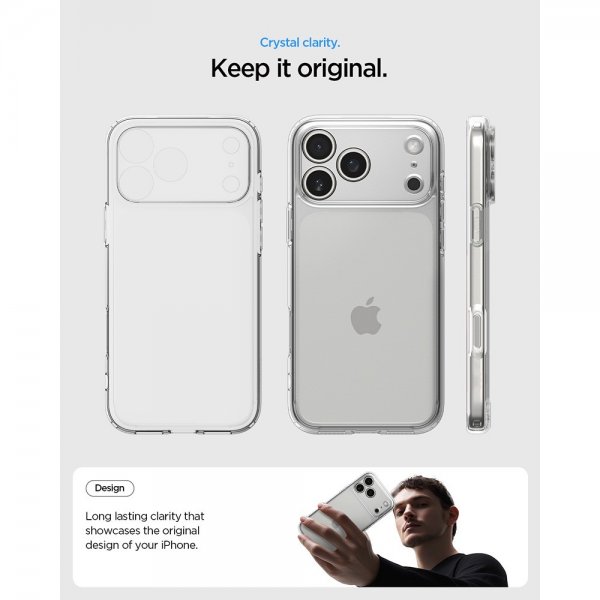 Spigen iPhone 17 Pro Max Ultra Hybrid Crystal Clear -suojakuori