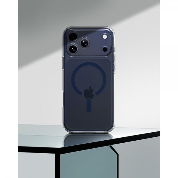 Spigen iPhone 17 Pro Max Ultra Hybrid MagFit -suojakuori, kirkas, Deep Blue