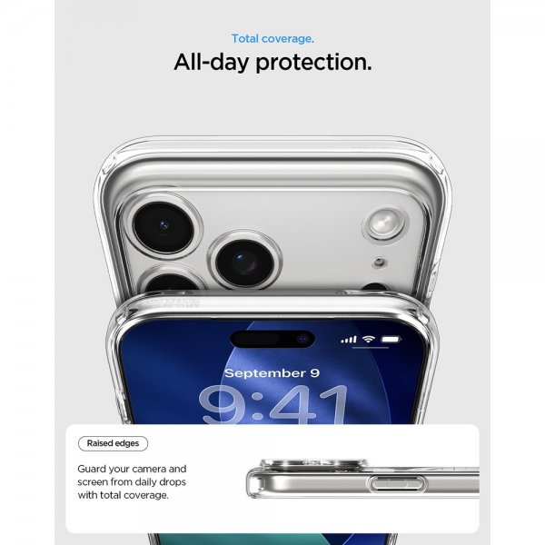 Spigen iPhone 17 Pro Max Ultra Hybrid MagFit Clear Gold -kuori