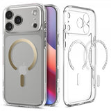 Spigen iPhone 17 Pro Max Ultra Hybrid MagFit Clear Gold -kuori