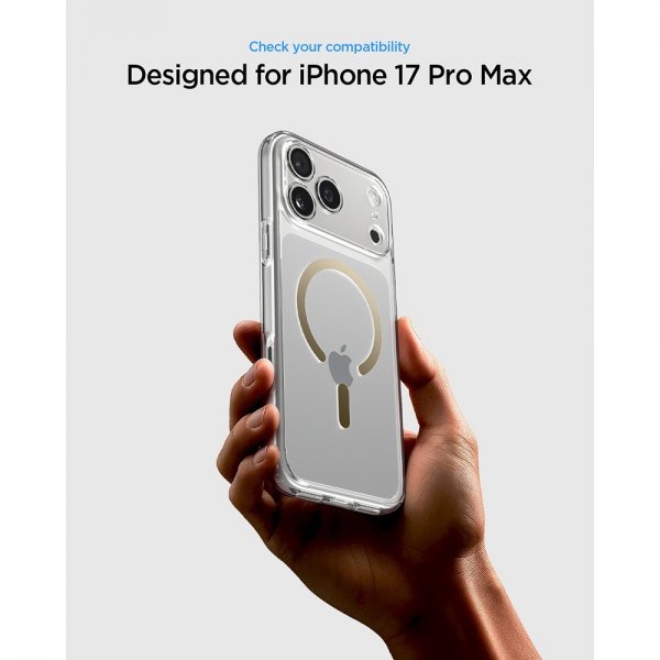 Spigen iPhone 17 Pro Max Ultra Hybrid MagFit Clear Gold -kuori