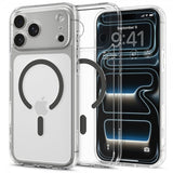 Spigen iPhone 17 Pro Max Ultra Hybrid MagFit -kuori läpinäkyvä grafiitti