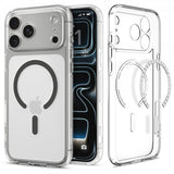 Spigen iPhone 17 Pro Max Ultra Hybrid MagFit -kuori läpinäkyvä grafiitti