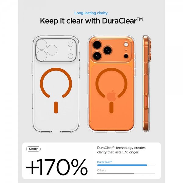 Spigen iPhone 17 Pro Max Kuori Ultra Hybrid MagFit Clear Orange