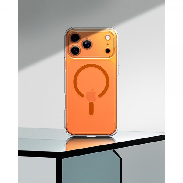 Spigen iPhone 17 Pro Max Kuori Ultra Hybrid MagFit Clear Orange