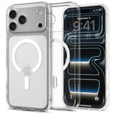 Spigen iPhone 17 Pro Max -suojakuori Ultra Hybrid MagFit Clear White