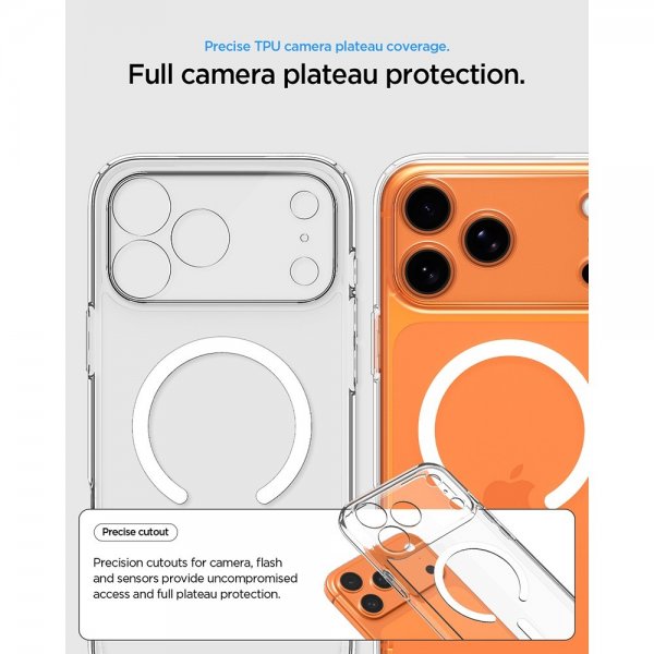 Spigen iPhone 17 Pro Max -suojakuori Ultra Hybrid MagFit Clear White
