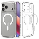 Spigen iPhone 17 Pro Max -suojakuori Ultra Hybrid MagFit Clear White