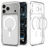 Spigen iPhone 17 Pro Max -suojakuori Ultra Hybrid MagFit Clear White