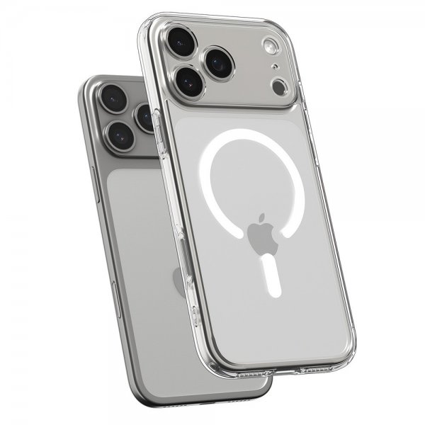 Spigen iPhone 17 Pro Max -suojakuori Ultra Hybrid MagFit Clear White