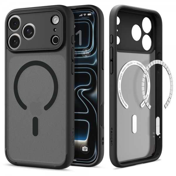 Spigen iPhone 17 Pro Max Ultra Hybrid MagFit Frost Black -suojakuori
