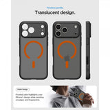 Spigen iPhone 17 Pro Max -kuori Ultra Hybrid MagFit Frost Black Orange