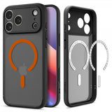 Spigen iPhone 17 Pro Max -kuori Ultra Hybrid MagFit Frost Black Orange
