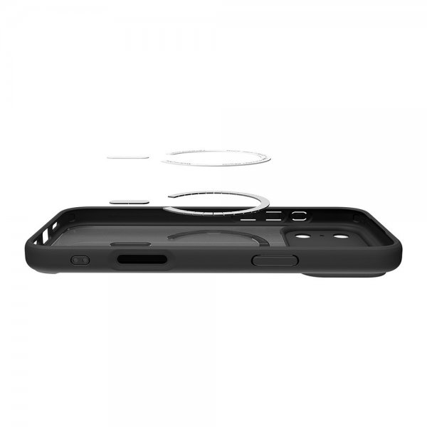 Spigen iPhone 17 Pro Max -kuori Ultra Hybrid MagFit Frost Black Orange