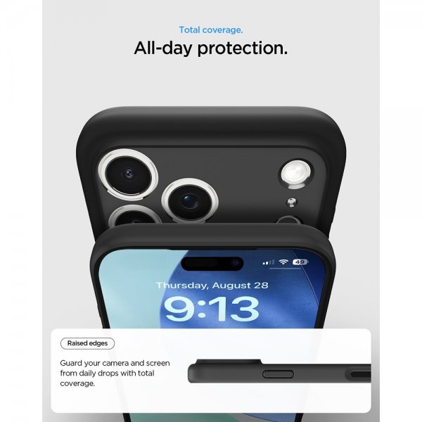 Spigen iPhone 17 Pro Max -suojakuori Ultra Hybrid Matte Black