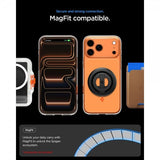 Spigen iPhone 17 Pro Max -kuori Ultra Hybrid T MagFit Glossy Orange