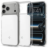 Spigen iPhone 17 Pro Max -kuori Ultra Hybrid T MagFit Glossy White