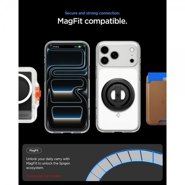 Spigen iPhone 17 Pro Max -kuori Ultra Hybrid T MagFit Glossy White