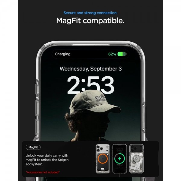Spigen iPhone 17 Pro Max Kuori Ultra Hybrid Zero One MagFit Natural Titanium