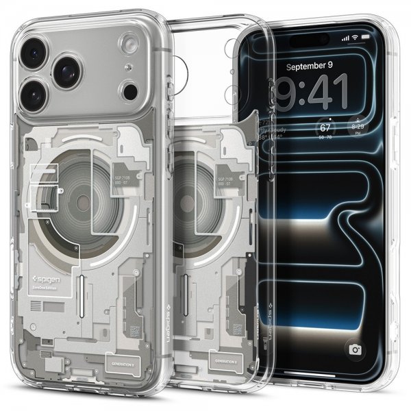 Spigen iPhone 17 Pro Max Kuori Ultra Hybrid Zero One MagFit Natural Titanium