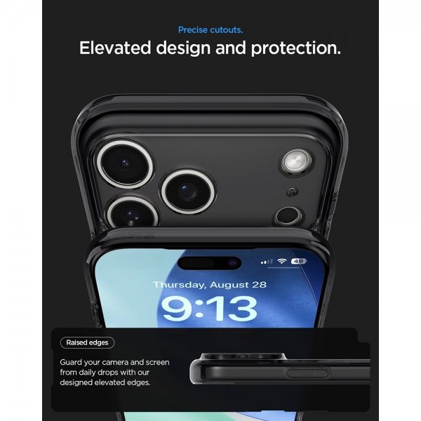 Spigen iPhone 17 Pro Max Ultra Hybrid Zero One MagFit -suojakuori, musta