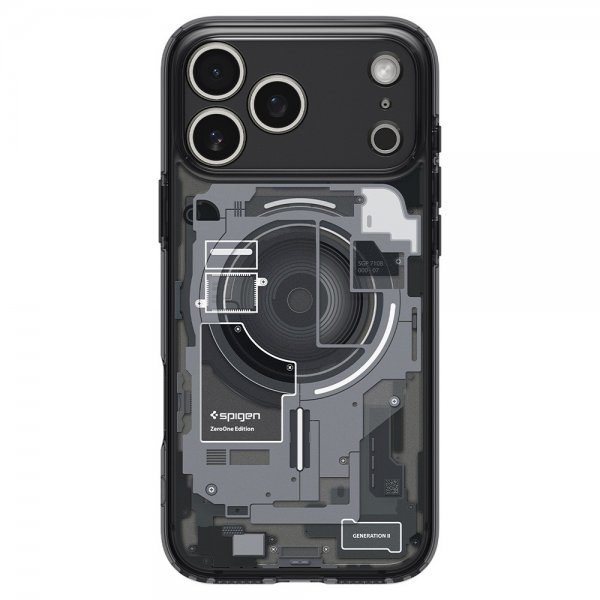 Spigen iPhone 17 Pro Max Ultra Hybrid Zero One MagFit -suojakuori, musta