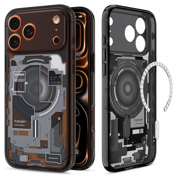 Spigen iPhone 17 Pro Max Ultra Hybrid Zero One MagFit -suojakuori, musta