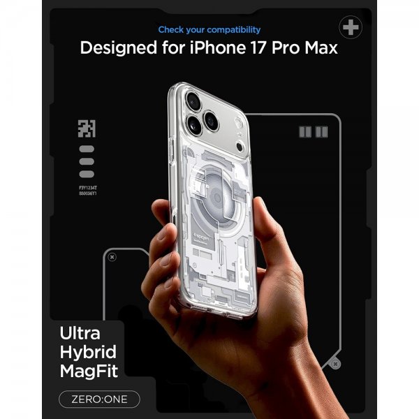 Spigen iPhone 17 Pro Max Kuori Ultra Hybrid Zero One MagFit Valkoinen