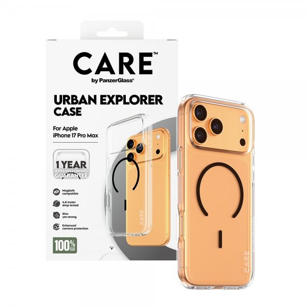 CARE by PanzerGlass iPhone 17 Pro Max Urban Explorer MagSafe Kuori Musta