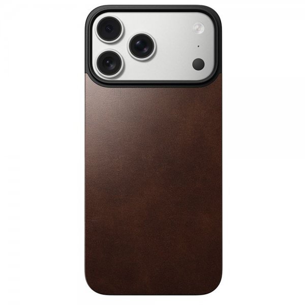 Nomad iPhone 17 Pro Max Skin Mag Nahkatakaosa Rustic Brown