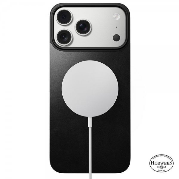 Nomad iPhone 17 Pro Max Skin Mag Nahkaselkä Musta