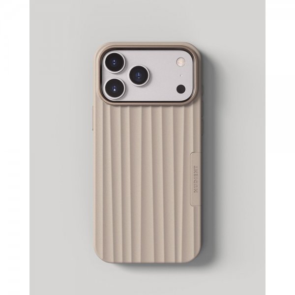 Nudient iPhone 17 Pro -kuori Bold Case MagSafe Linen Beige
