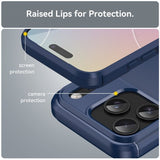 iPhone 17 Pro -suojakuori, harjattu hiilikuitukuviointi, sininen