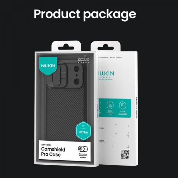 Nillkin iPhone 17 Pro CamShield Pro -suojakuori, musta