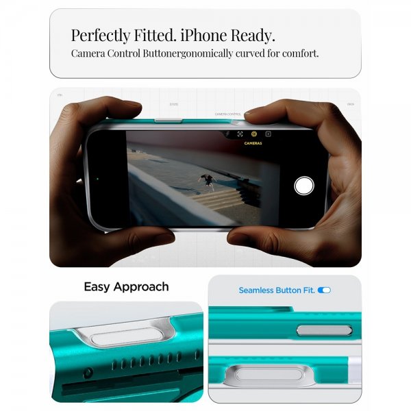 Spigen iPhone 17 Pro -suojakuori Classic C1 MagFit Bondi Blue