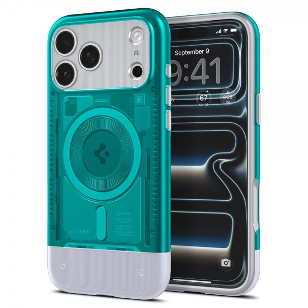 Spigen iPhone 17 Pro -suojakuori Classic C1 MagFit Bondi Blue