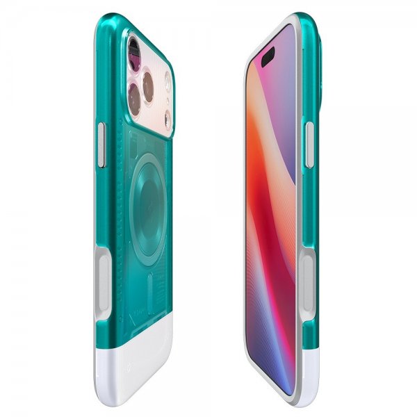 Spigen iPhone 17 Pro -suojakuori Classic C1 MagFit Bondi Blue
