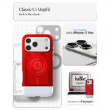 Spigen iPhone 17 Pro -kuori Classic C1 MagFit Ruby