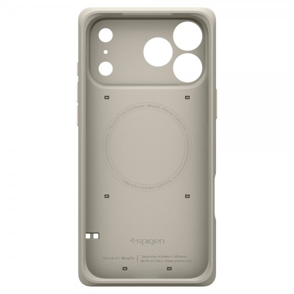 Spigen iPhone 17 Pro -kuori Classic LS MagFit Stone