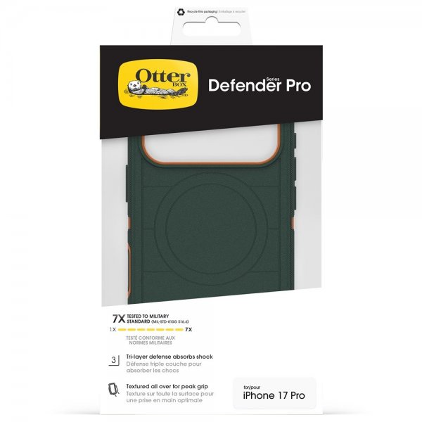 Otterbox iPhone 17 Pro -suojakuori Defender Pro MagSafe Green Intrigue