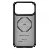 Spigen iPhone 17 Pro -kuori Enzo Aramid T MagFit musta hopea