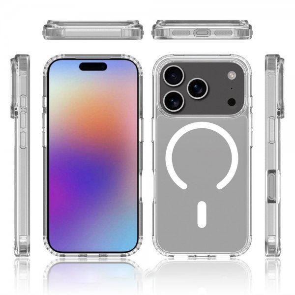 Nordic Covers iPhone 17 Pro kuori Feather Series MagSafe läpinäkyvä