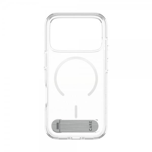 CARE by PanzerGlass iPhone 17 Pro -suojakuori jalustalla MagSafe Läpinäkyvä