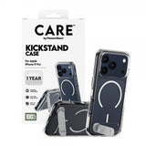 CARE by PanzerGlass iPhone 17 Pro -suojakuori jalustalla MagSafe Läpinäkyvä